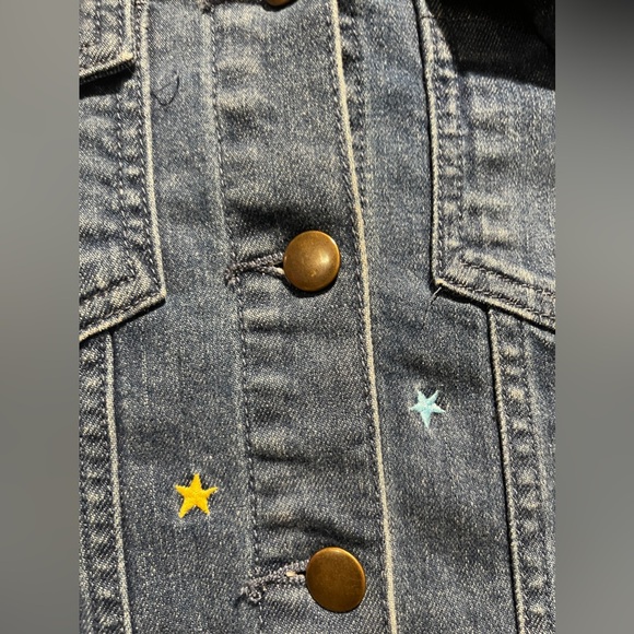 NWOT Hanna Andersson Best Friends Jean Jacket Size 12 (150cm) with Stars - Picture 7 of 7